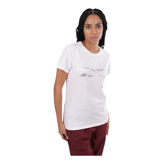 Foto 3 | Playera Reebok Basic Cotton Tee Para Mujer Color Blanco Modelo Ts0115