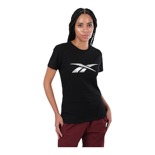 Foto 1 | Playera Reebok Basic Cotton Tee Para Mujer Color Negro Modelo Ts0116