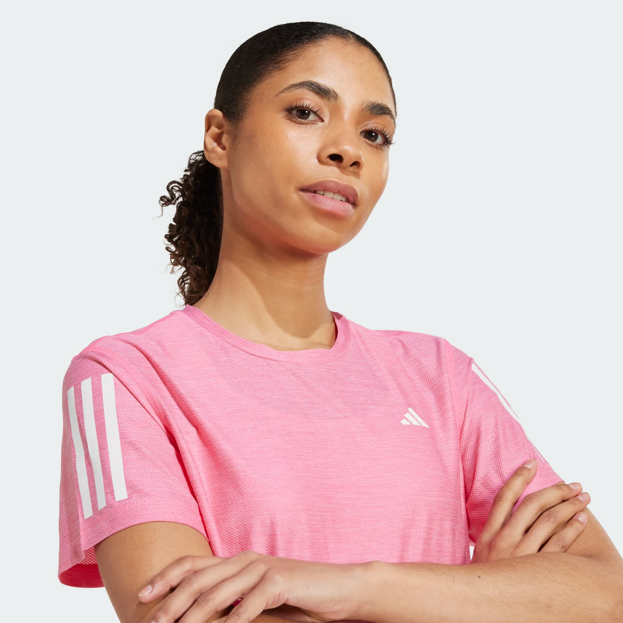 Foto 8 pulgar | Playera Own The Run Adidas Rosa Mujer