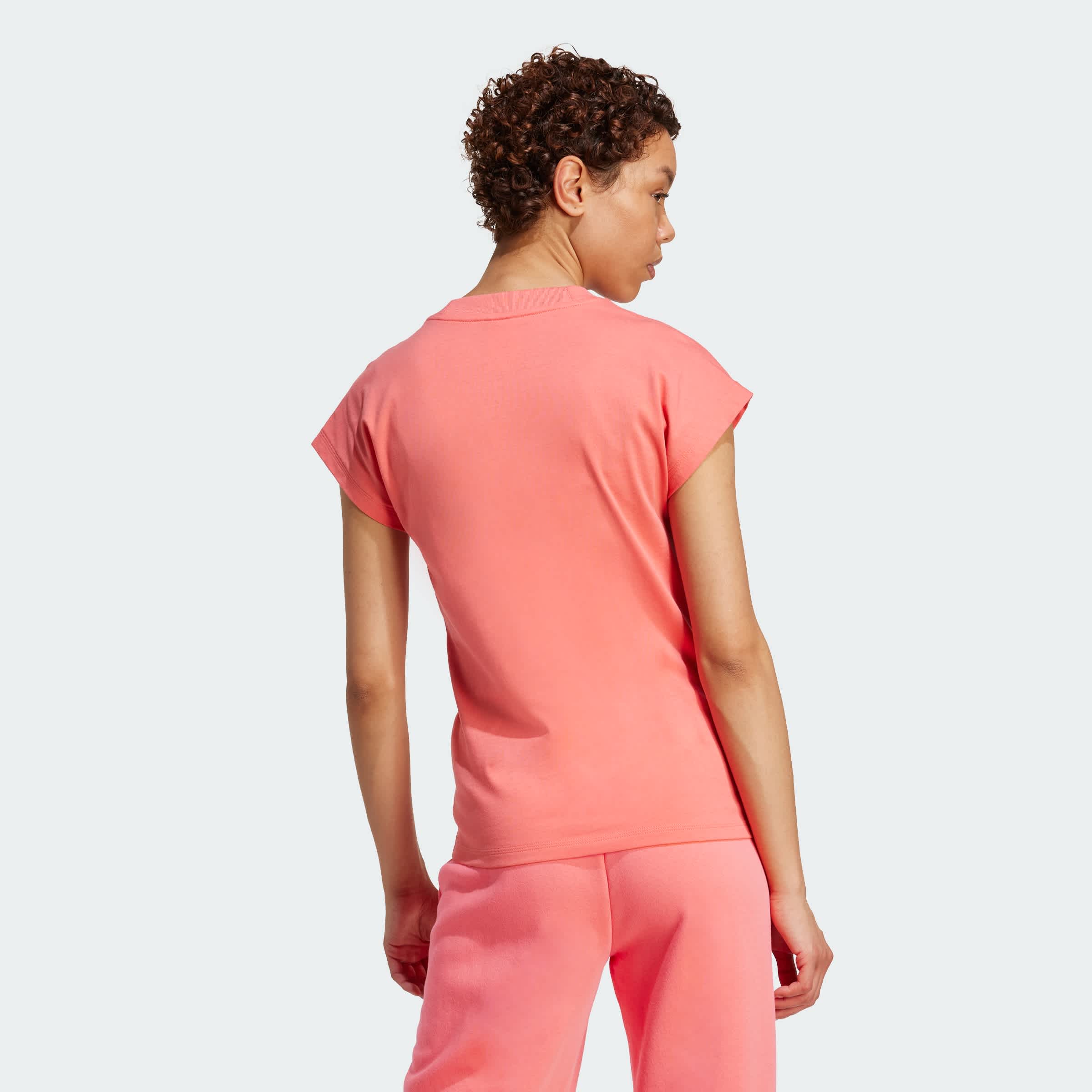 Foto 5 pulgar | Playera Essentials Linear Algodón Adidas Rosa Mujer