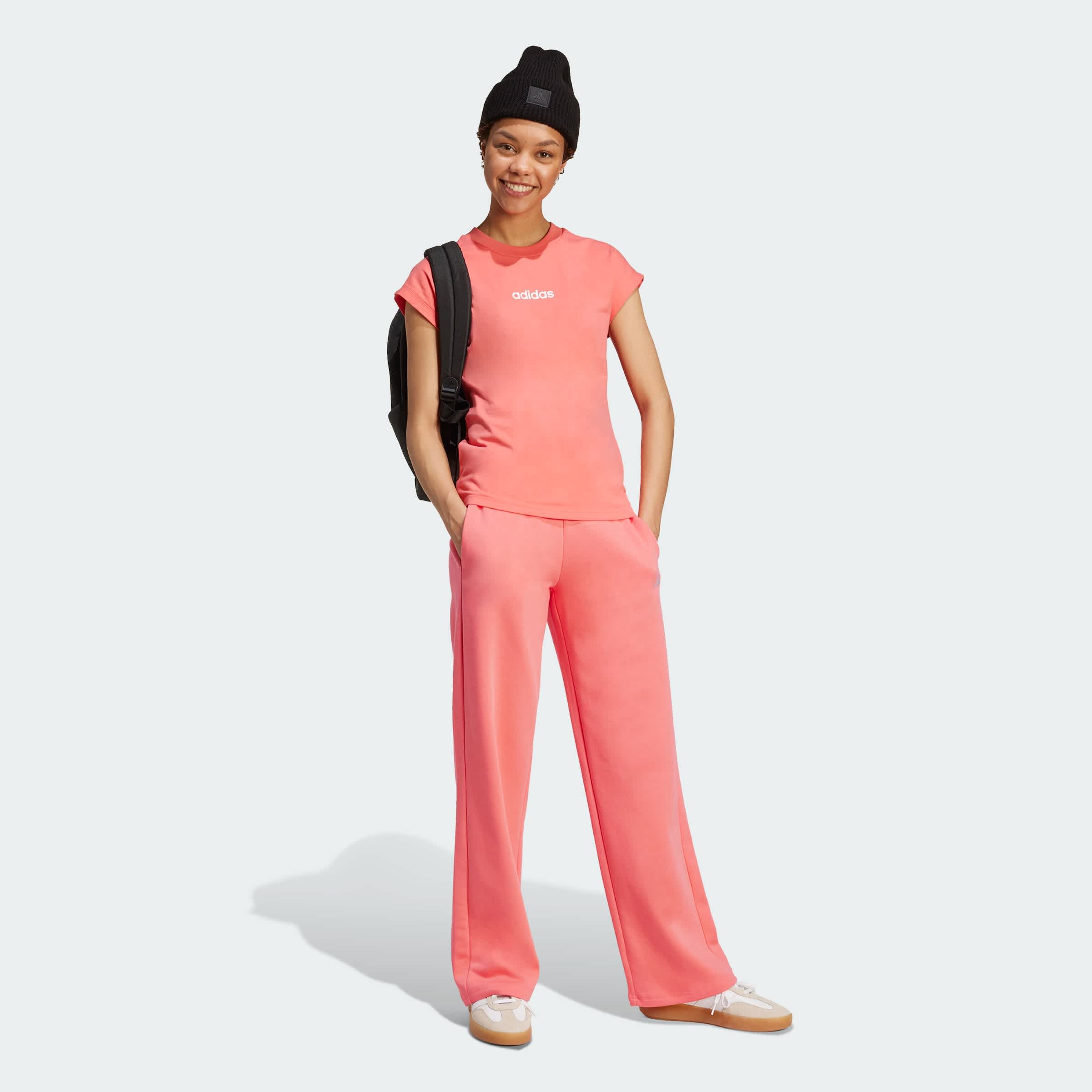Foto 5 | Playera Essentials Linear Algodón Adidas Rosa Mujer