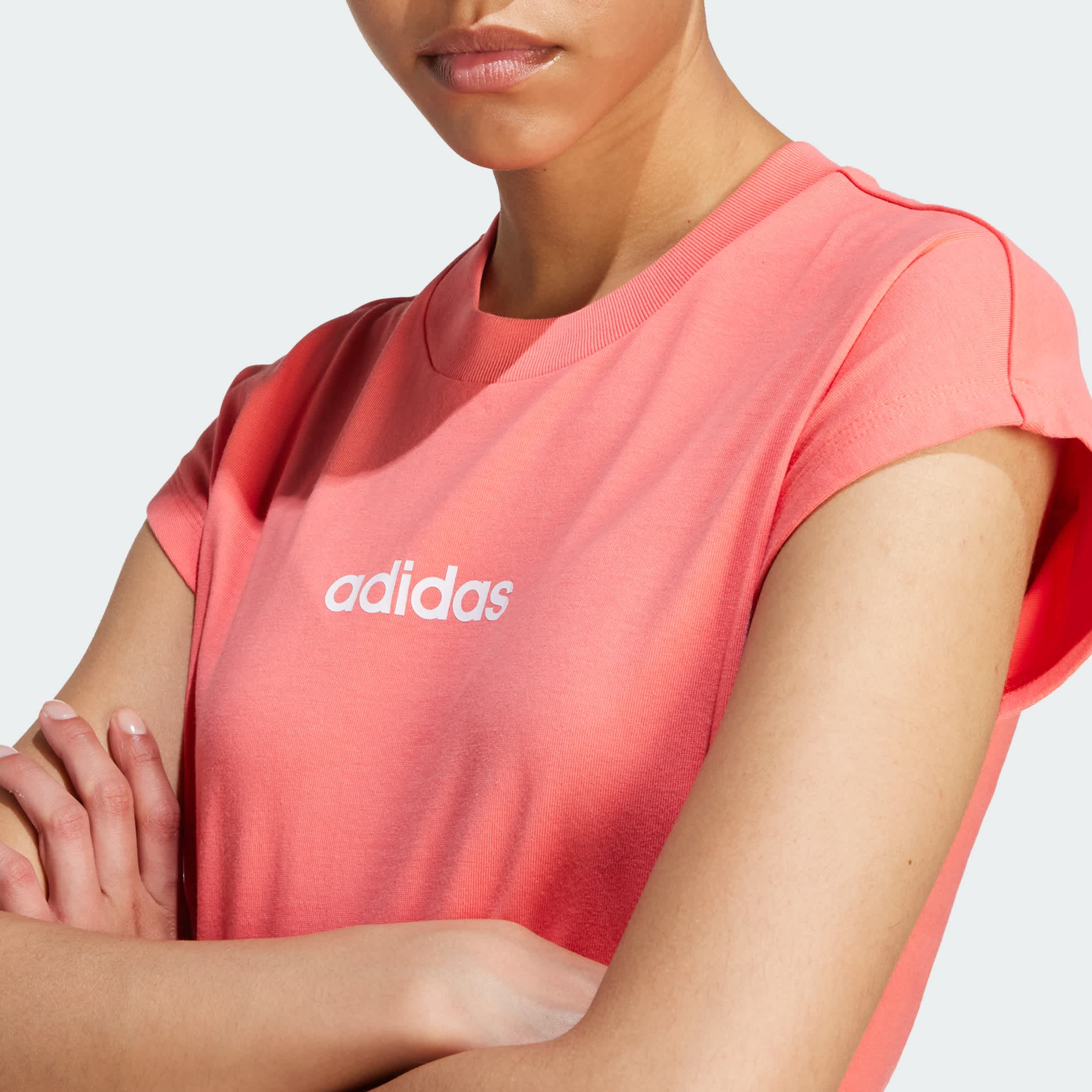Foto 6 | Playera Essentials Linear Algodón Adidas Rosa Mujer