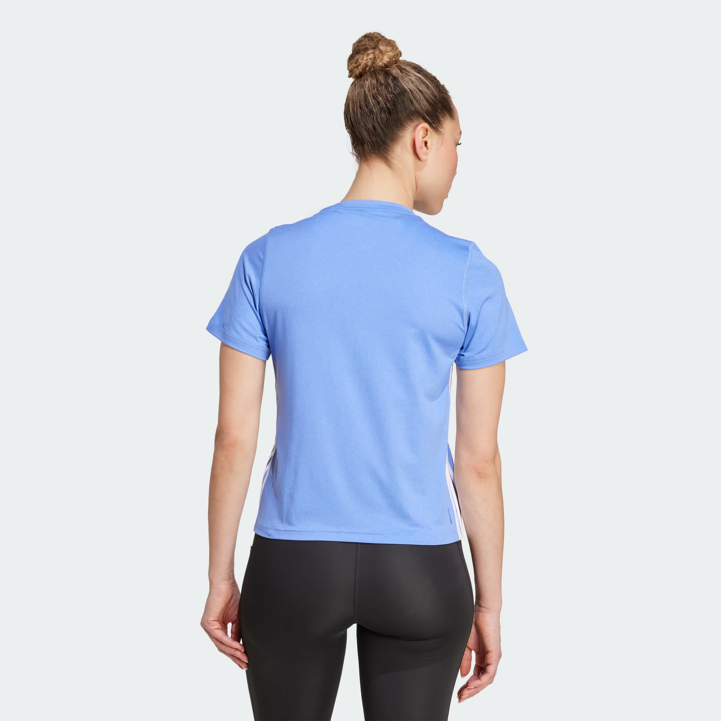 Foto 5 pulgar | Playera De Entrenamiento Train Essentials 3 Tiras Adidas Azul Mujer