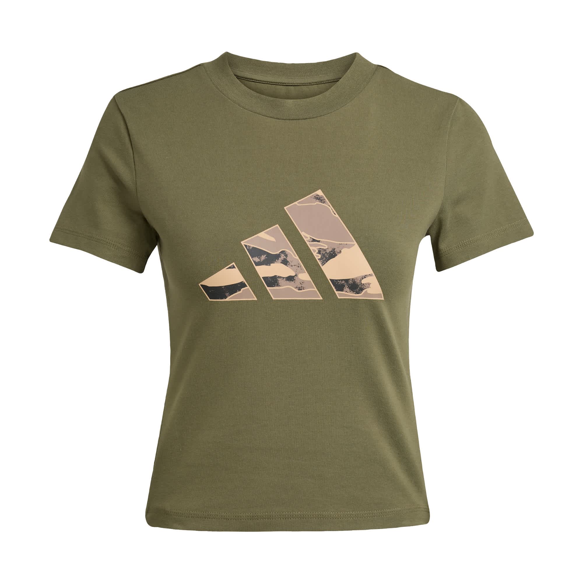Foto 1 | Playera Corta Camo Graphic Adidas Verde Mujer