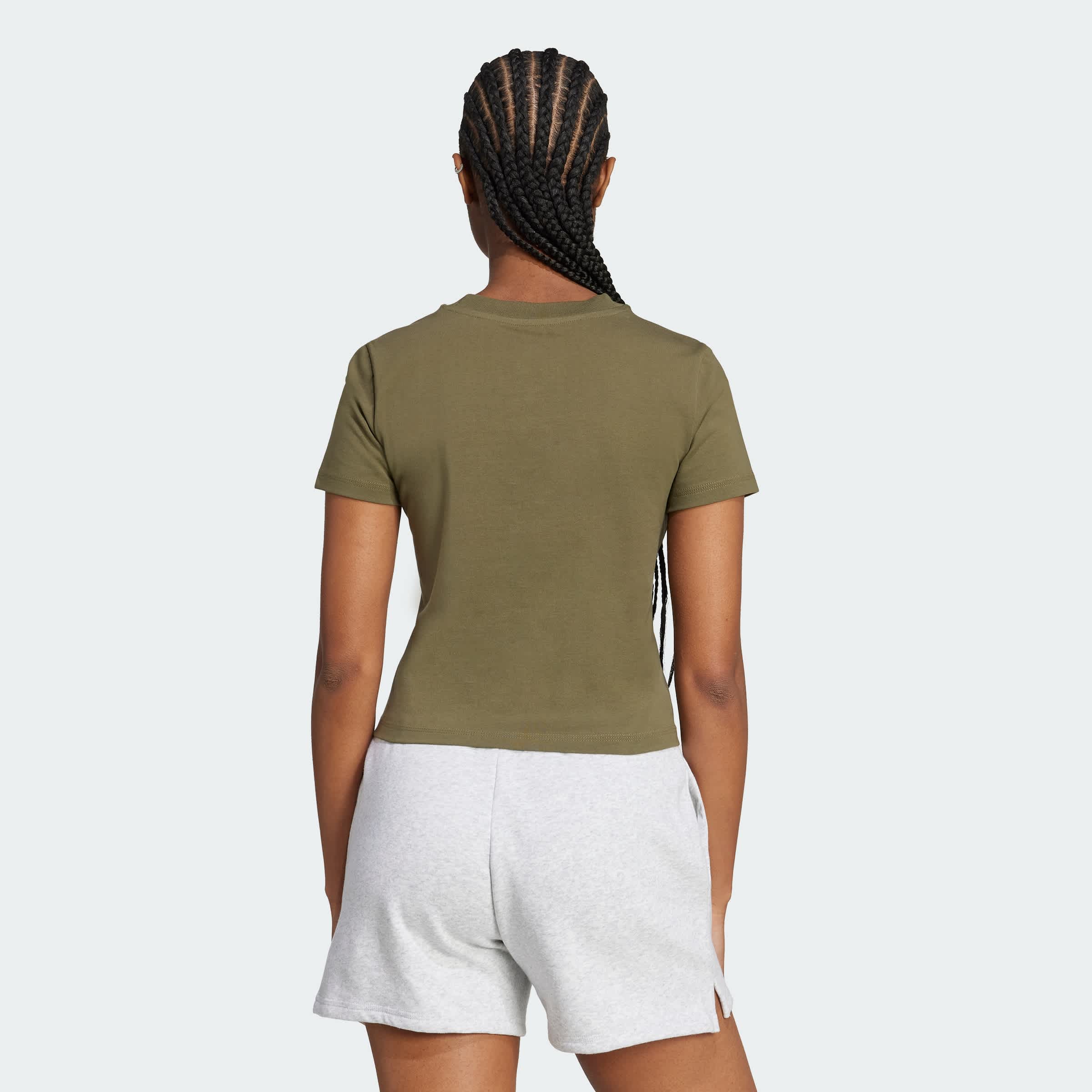 Foto 4 | Playera Corta Camo Graphic Adidas Verde Mujer