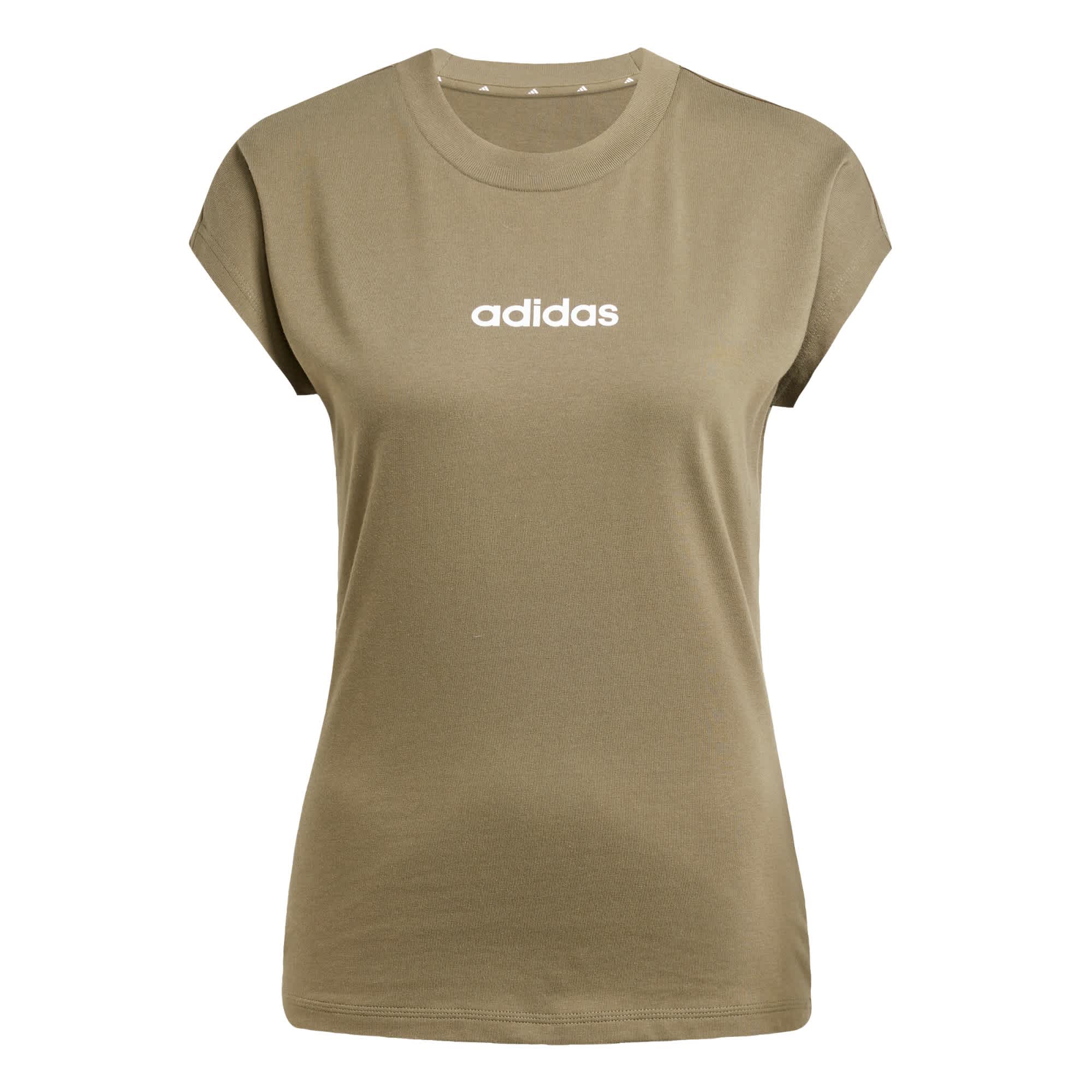 Foto 2 pulgar | Playera Essentials Linear Algodón Adidas Verde Mujer
