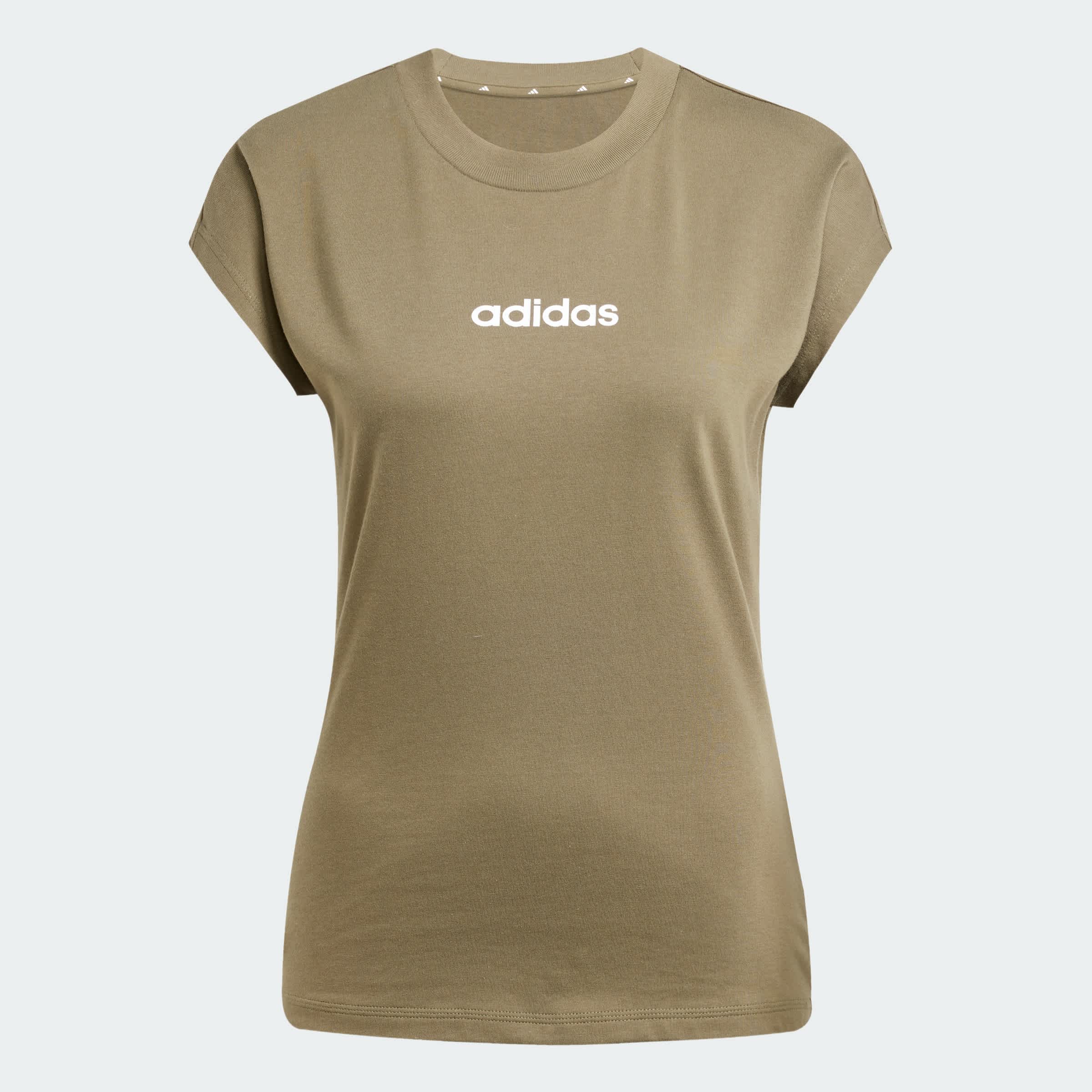 Foto 4 pulgar | Playera Essentials Linear Algodón Adidas Verde Mujer