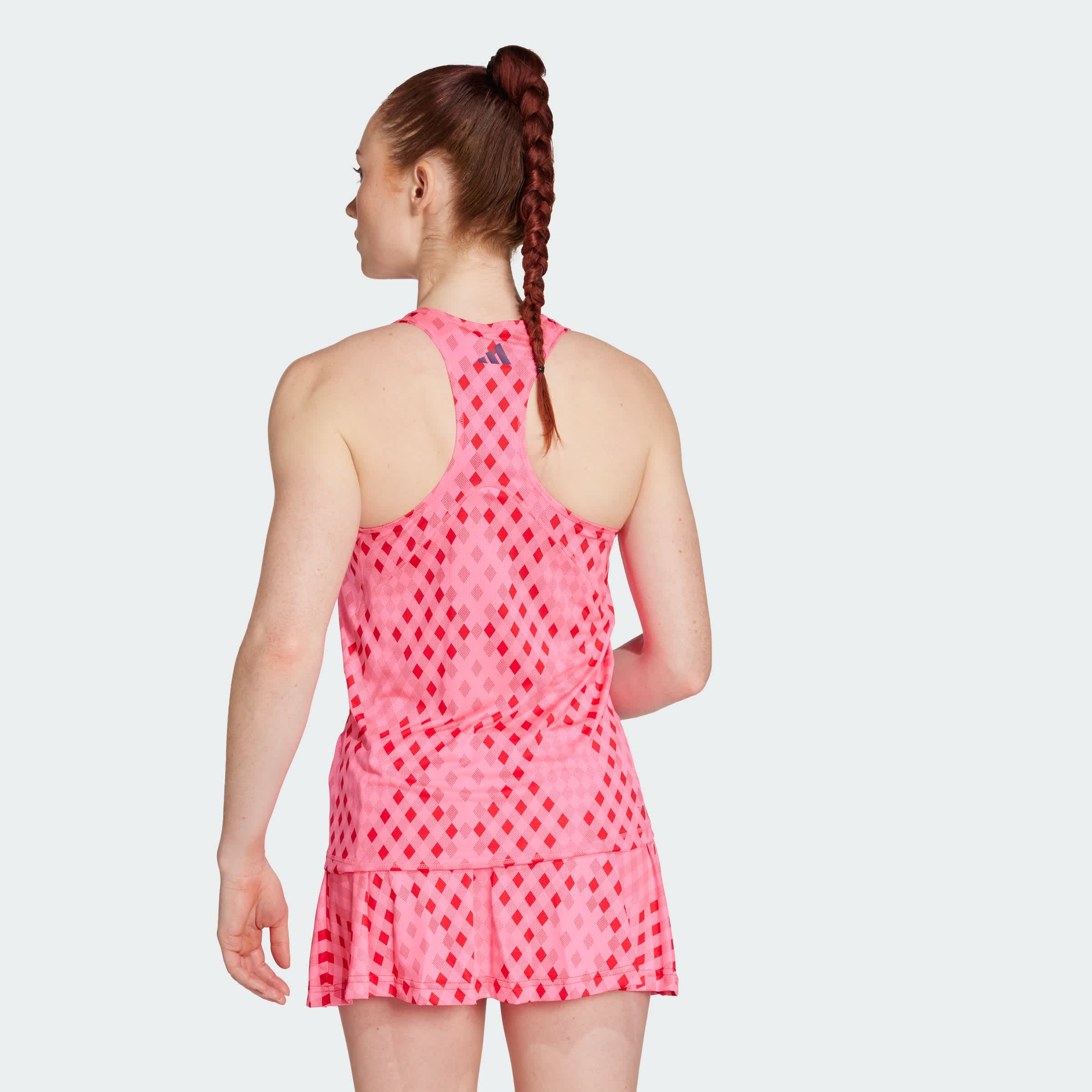 Foto 4 | Playera Sin Mangas Con Gráficos Con Climacool Del Club De Tenis Adidas Rosa Mujer
