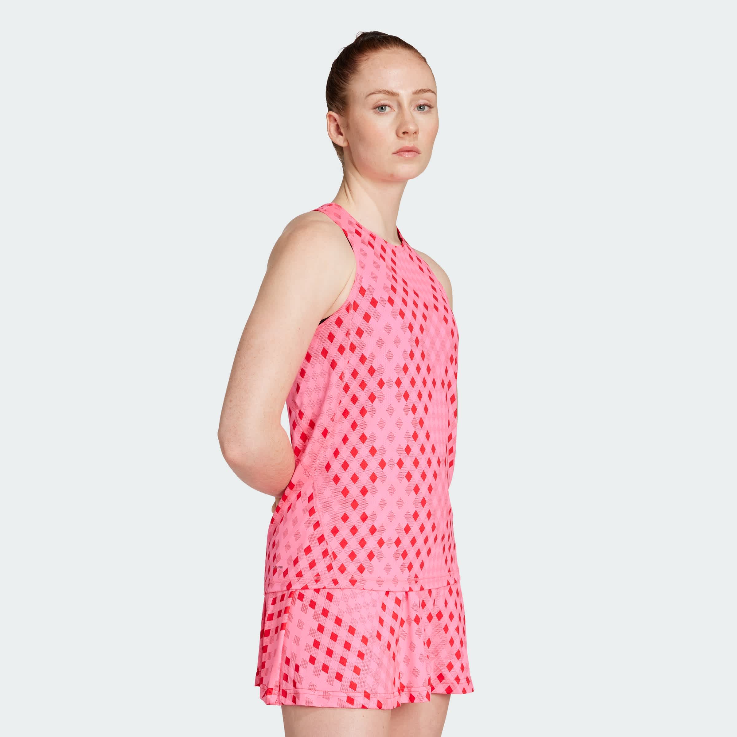 Foto 5 | Playera Sin Mangas Con Gráficos Con Climacool Del Club De Tenis Adidas Rosa Mujer