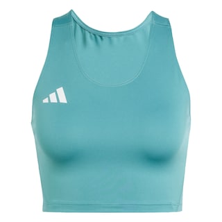 Foto 1 | Playera Corta De Running Adizero Essentials Adidas Verde Mujer