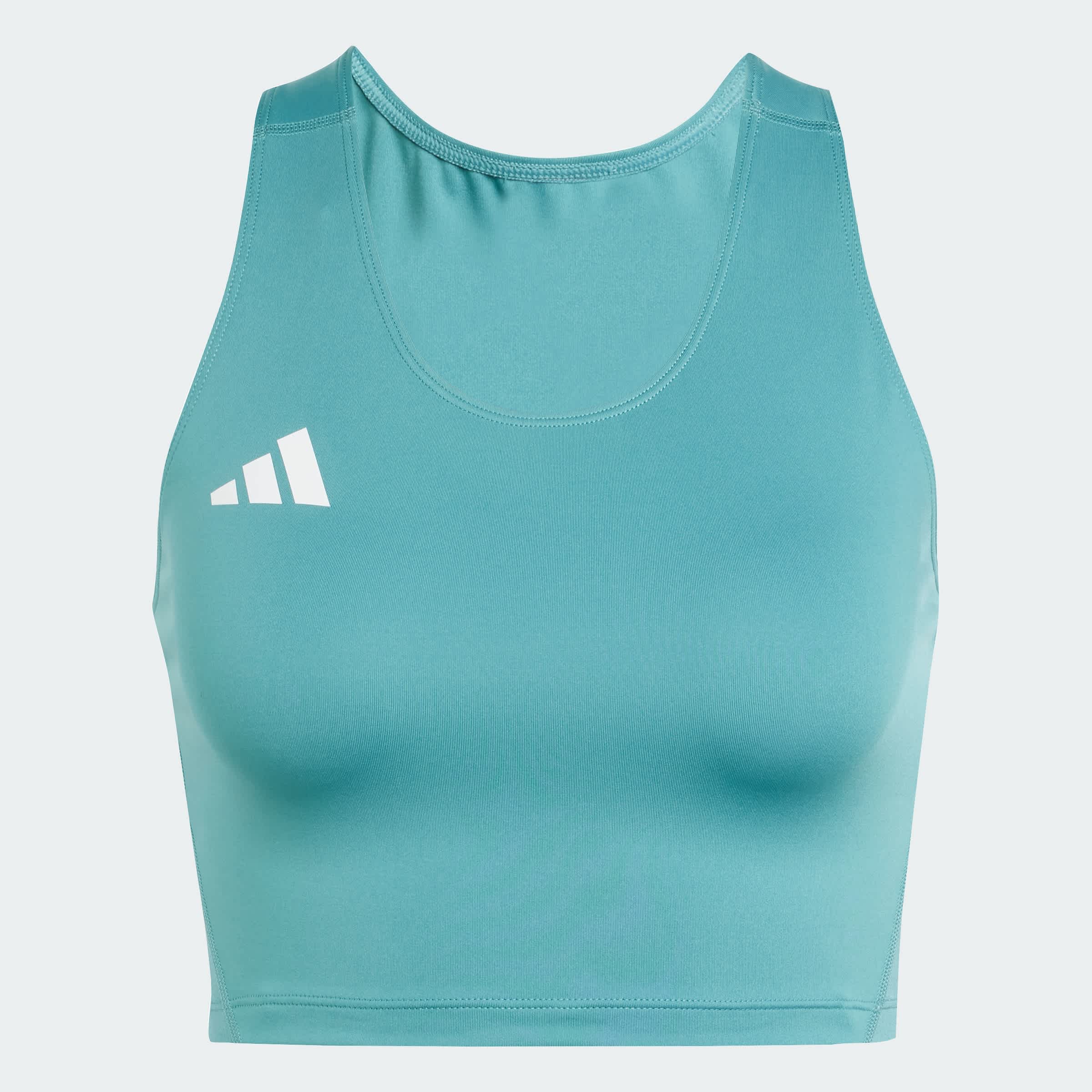 Foto 4 pulgar | Playera Corta De Running Adizero Essentials Adidas Verde Mujer