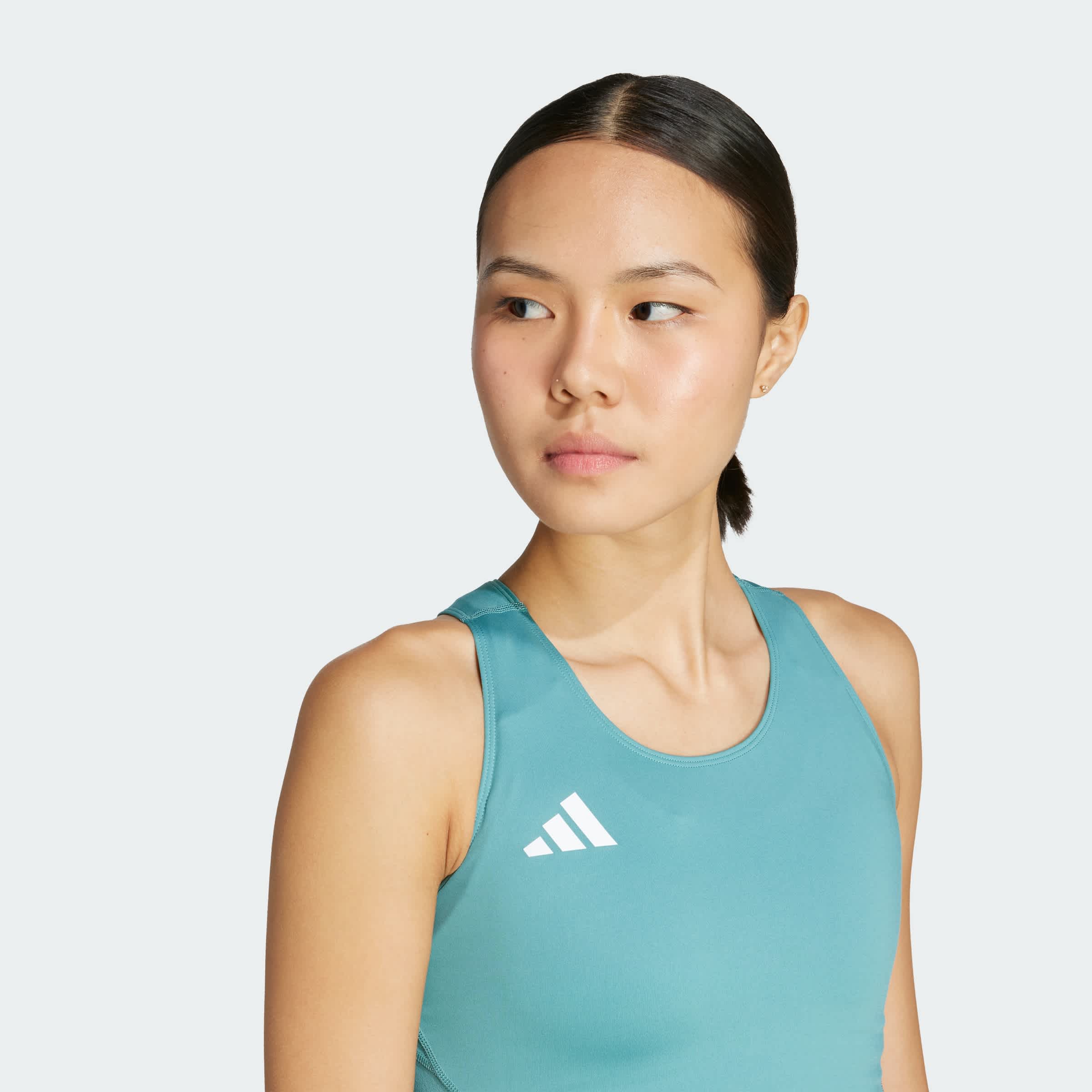 Foto 7 pulgar | Playera Corta De Running Adizero Essentials Adidas Verde Mujer