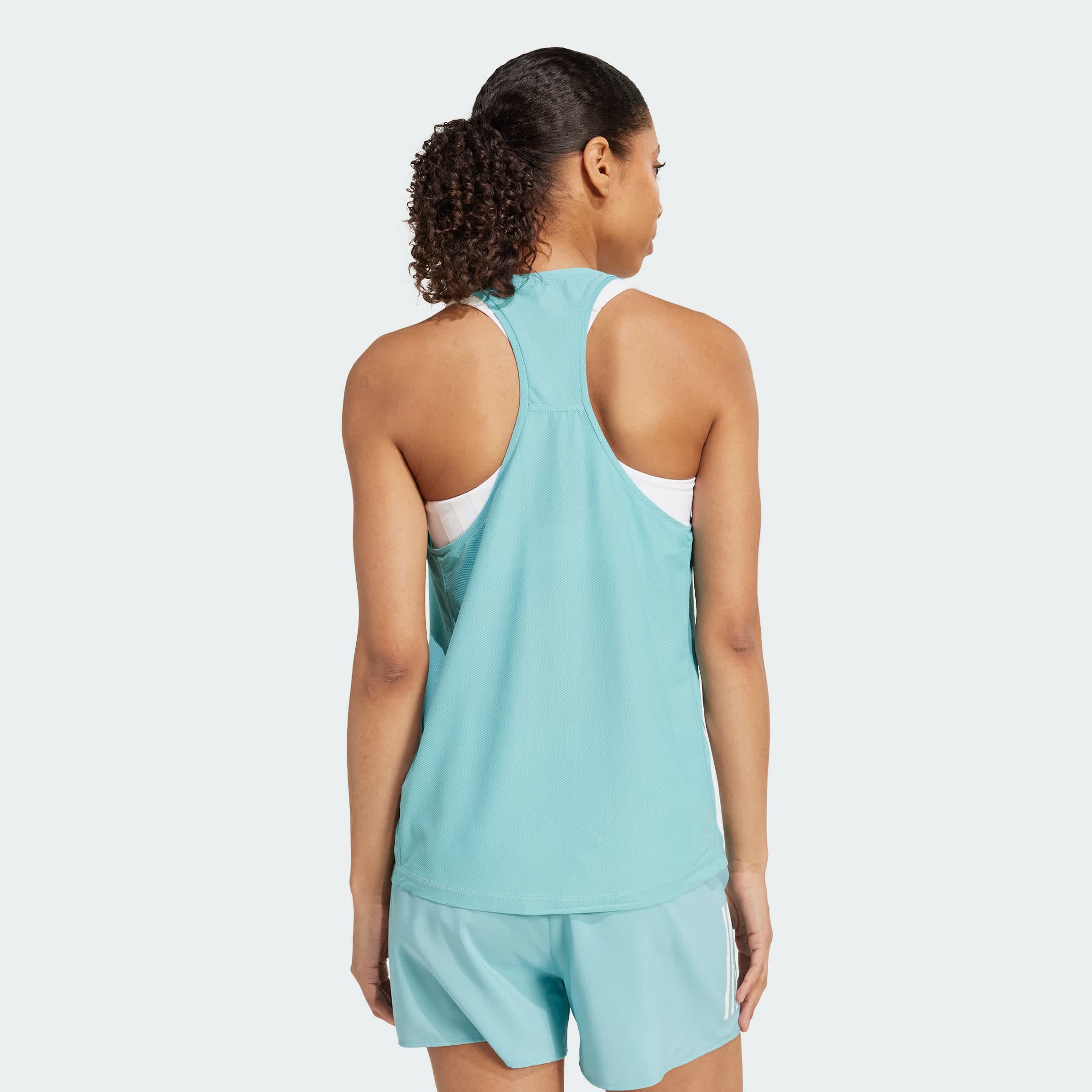 Foto 5 pulgar | Playera Sin Mangas Own The Run Adidas Turquesa Mujer