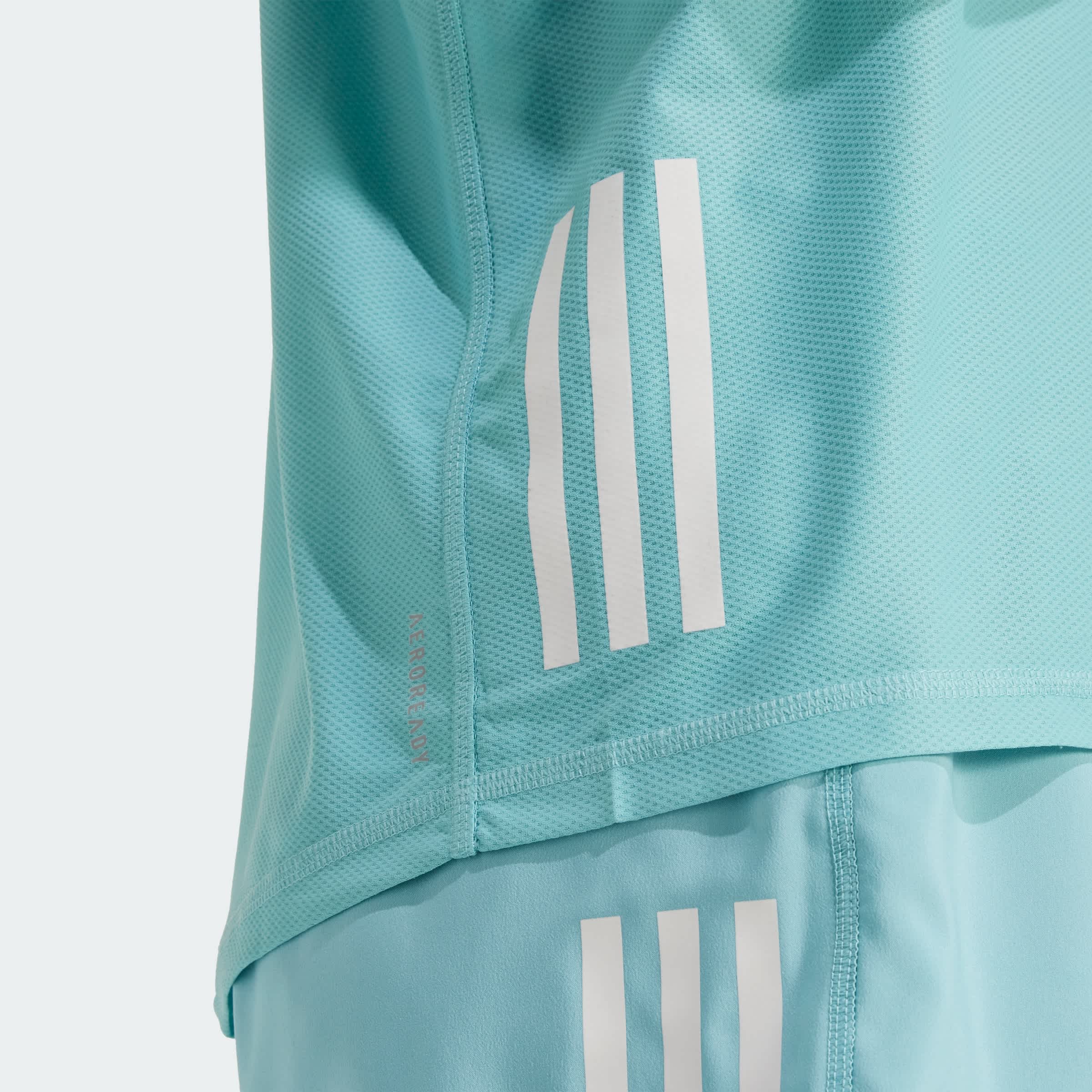 Foto 7 pulgar | Playera Sin Mangas Own The Run Adidas Turquesa Mujer