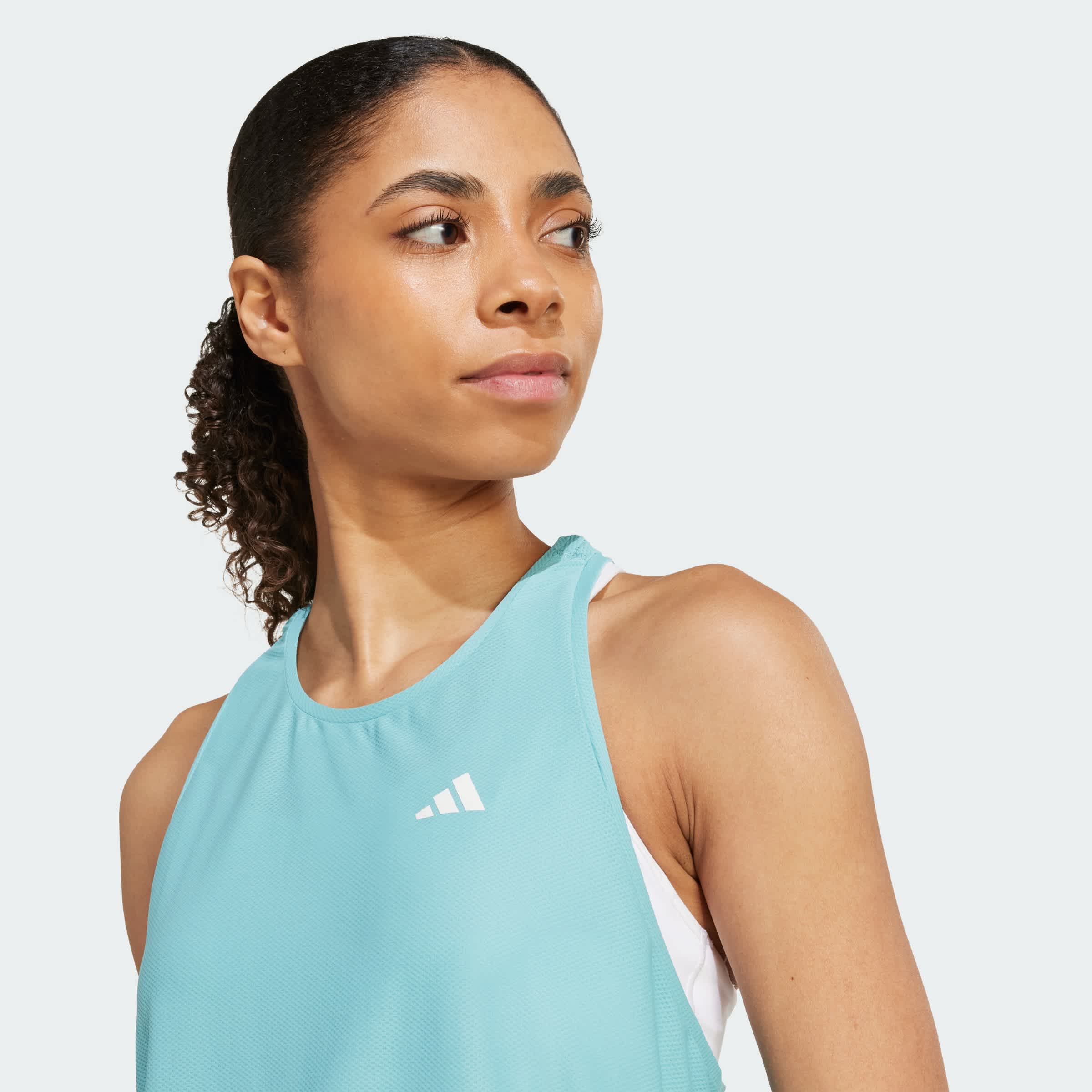 Foto 7 | Playera Sin Mangas Own The Run Adidas Turquesa Mujer
