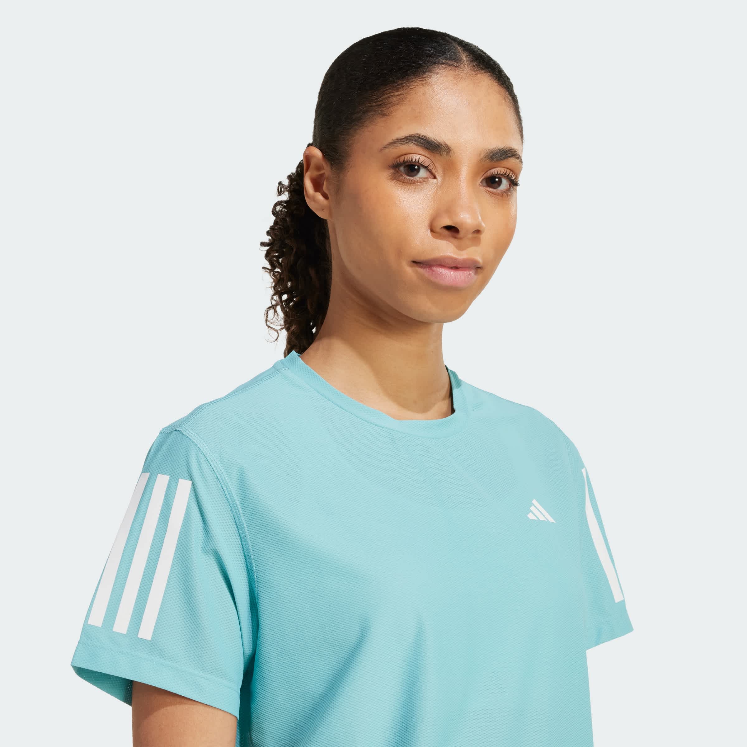 Foto 7 | Playera Own The Run Adidas Turquesa Mujer