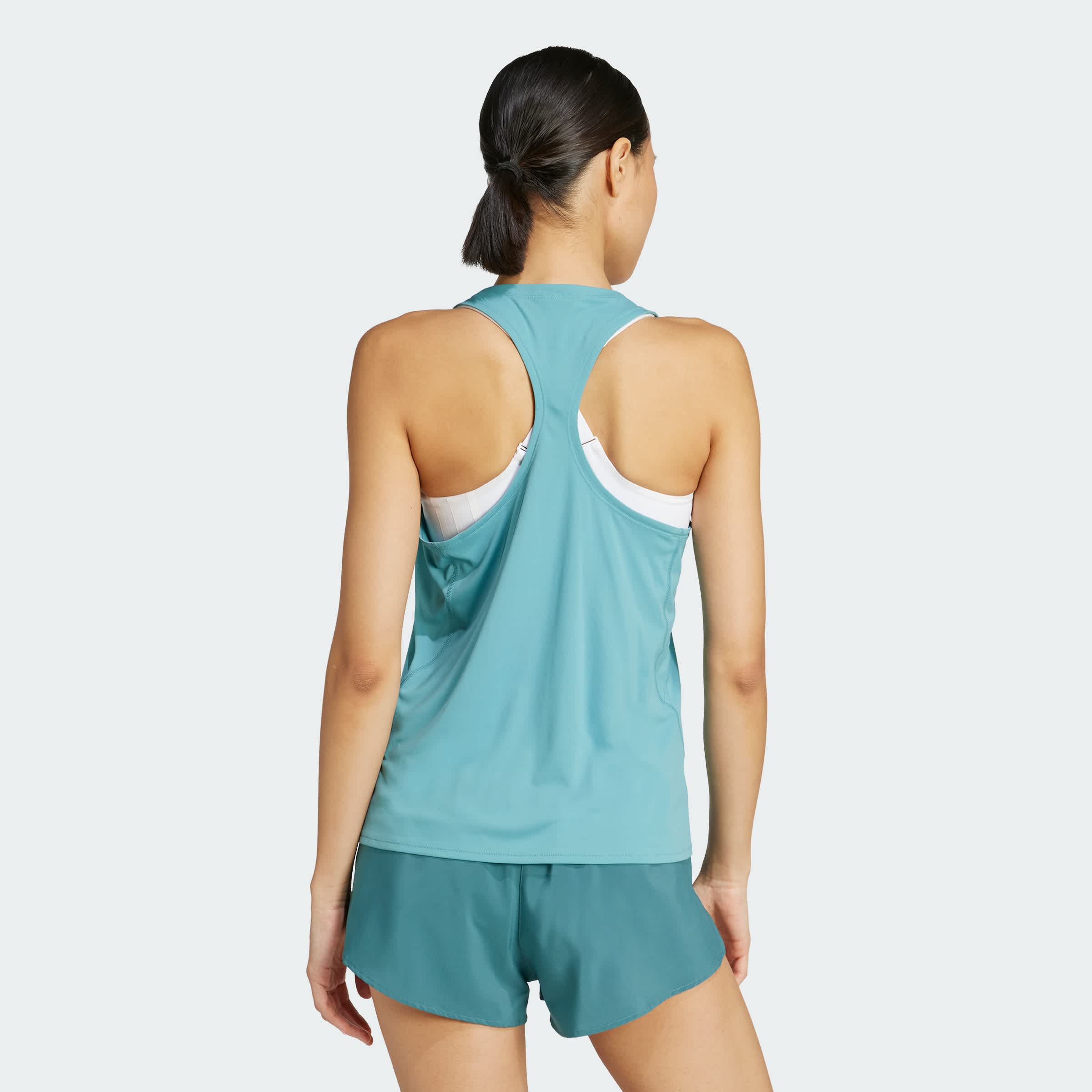 Foto 5 pulgar | Playera Sin Mangas De Running Adizero Essentials Adidas Turquesa Mujer