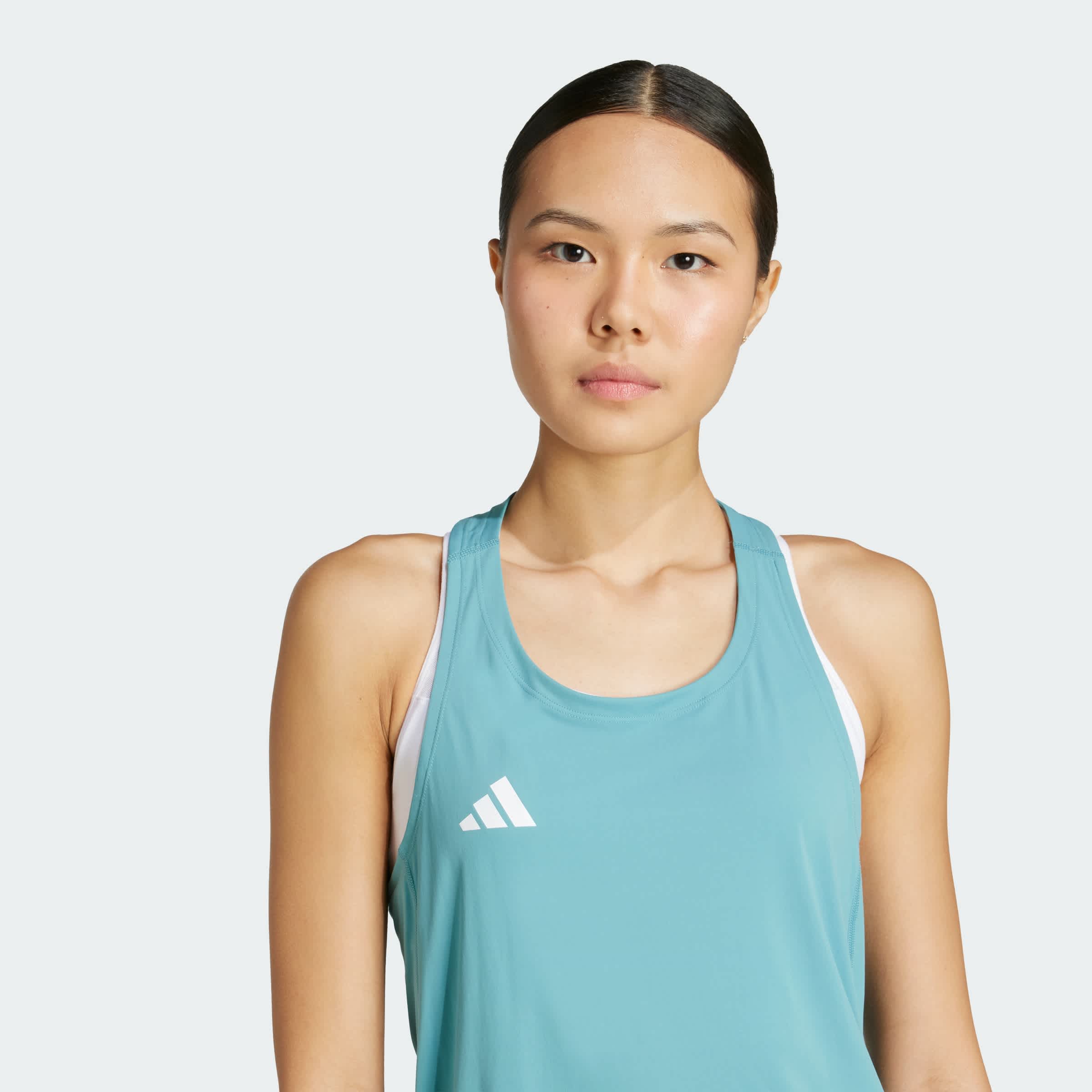 Foto 6 | Playera Sin Mangas De Running Adizero Essentials Adidas Turquesa Mujer