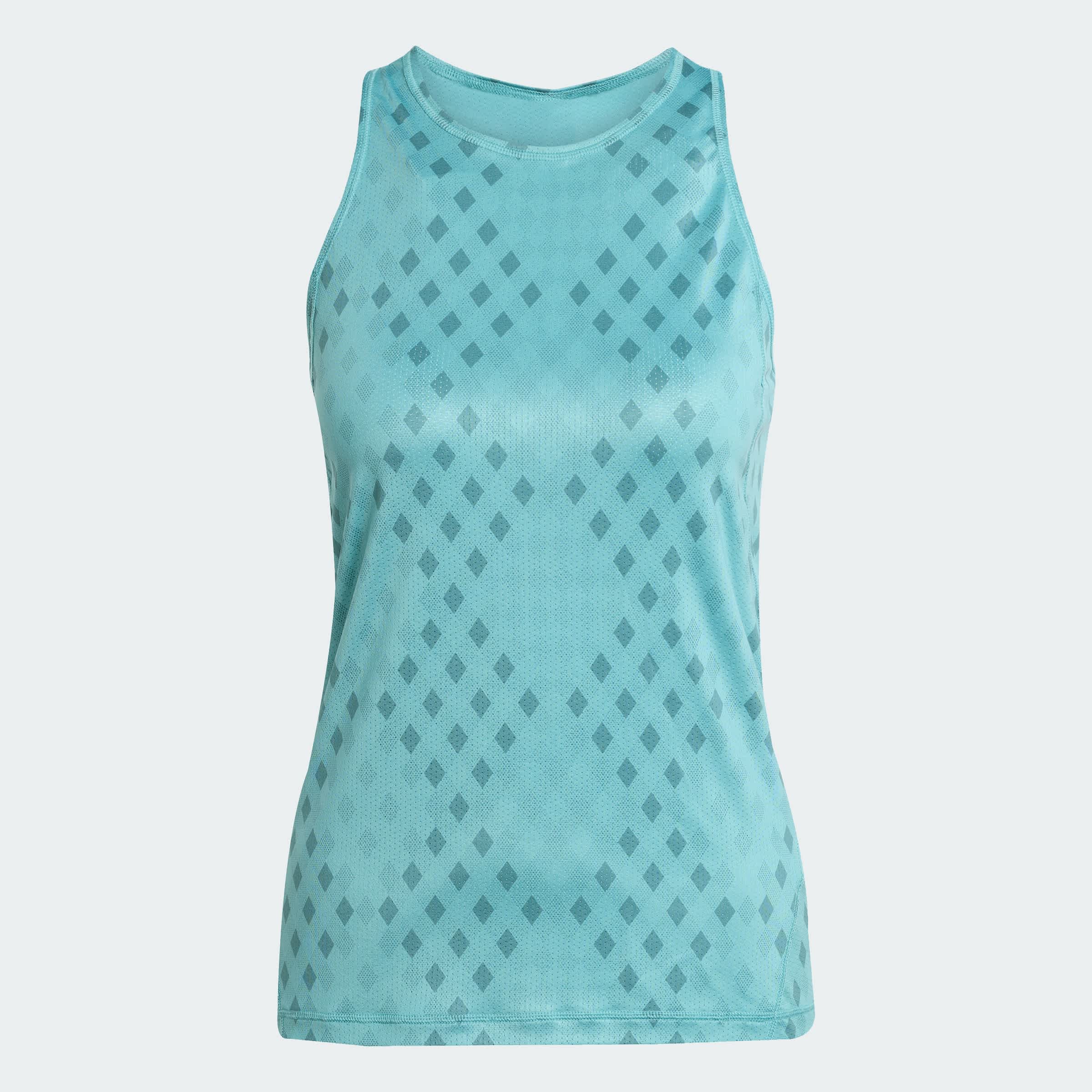 Foto 4 pulgar | Playera Sin Mangas Con Gráficos Con Climacool Del Club De Tenis Adidas Turquesa Mujer