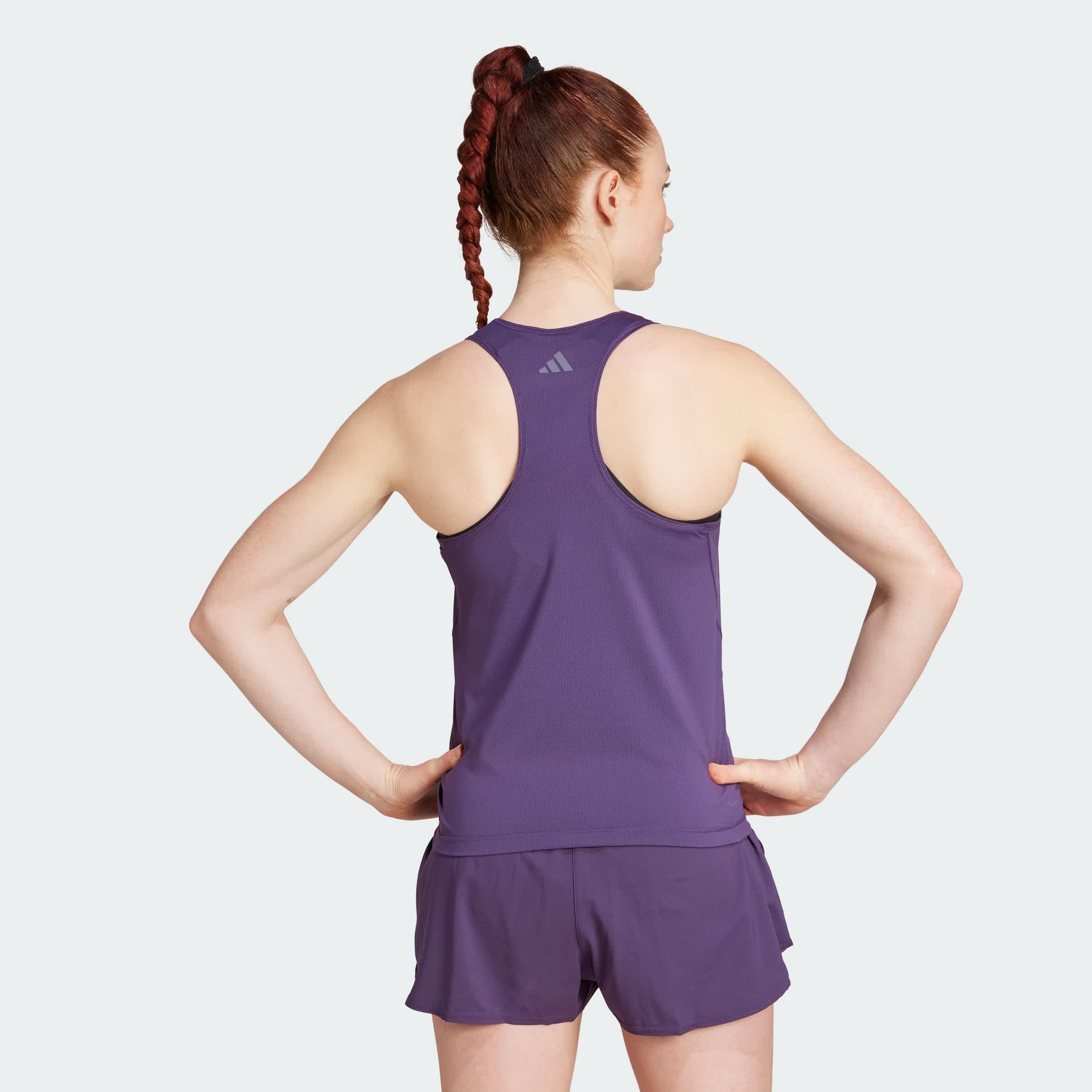 Foto 5 pulgar | Playera Sin Mangas Club Tennis Climacool Cuello En V Adidas Violeta Mujer