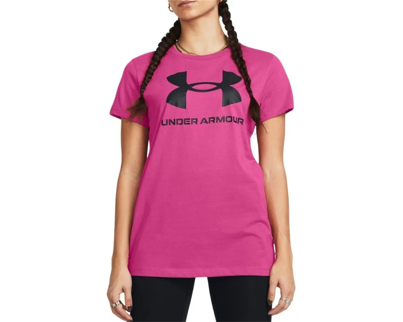 Foto 2 pulgar | Playera Fitness Under Armour Logo Ss para Mujer