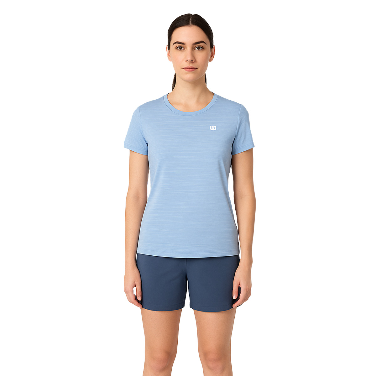 Foto 2 pulgar | Playera Wilson Premium Jaspeada Cuello Redondo Mujer