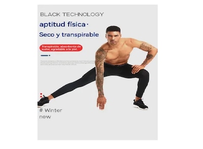 Foto 2 | Lycra Xtellar Fitness Mallas Correr Deportes Yoga Hombre Transpirabl