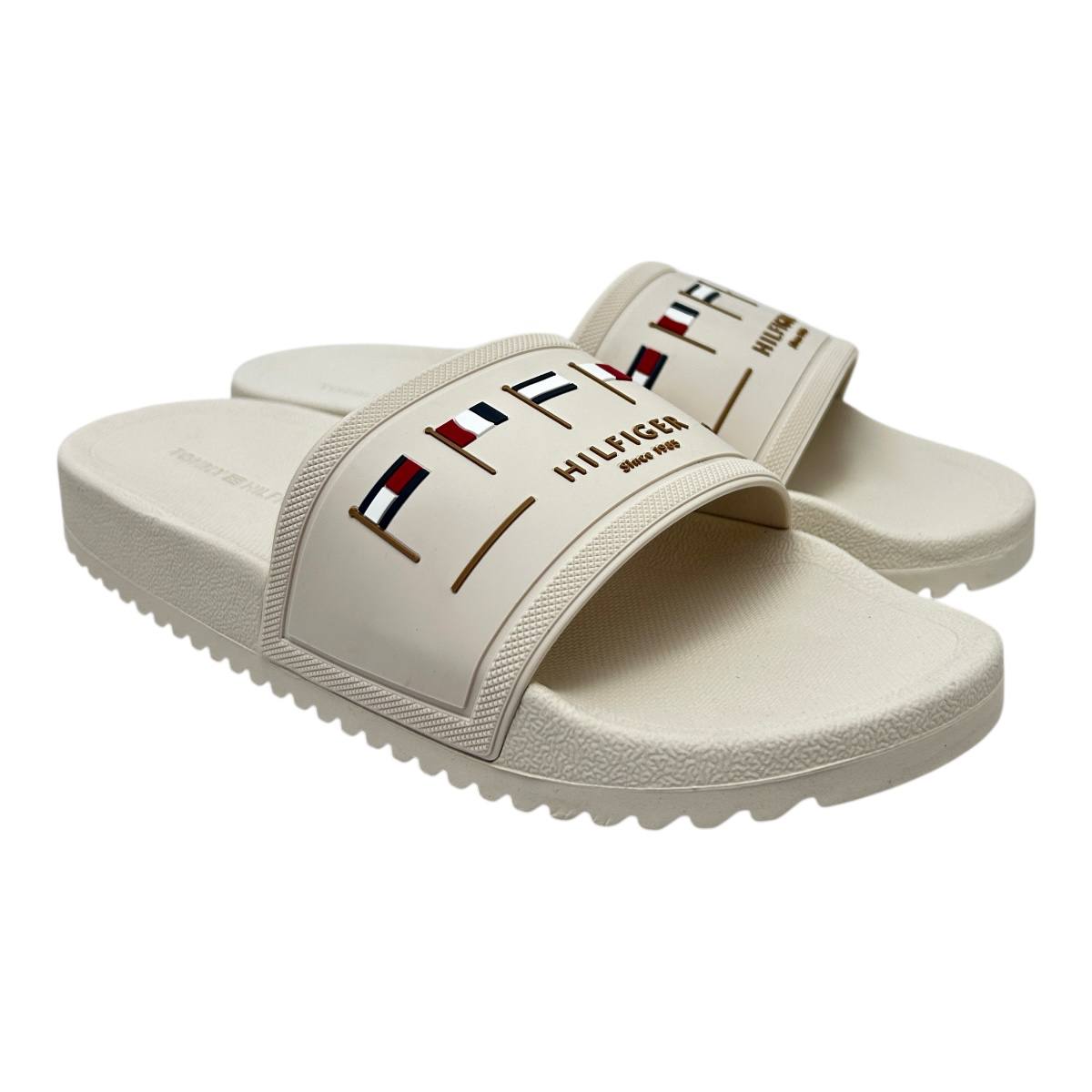 Foto 2 | Chancla Sandalia Tommy Hilfiger Color Beige De Descanso Para Hombre - Original