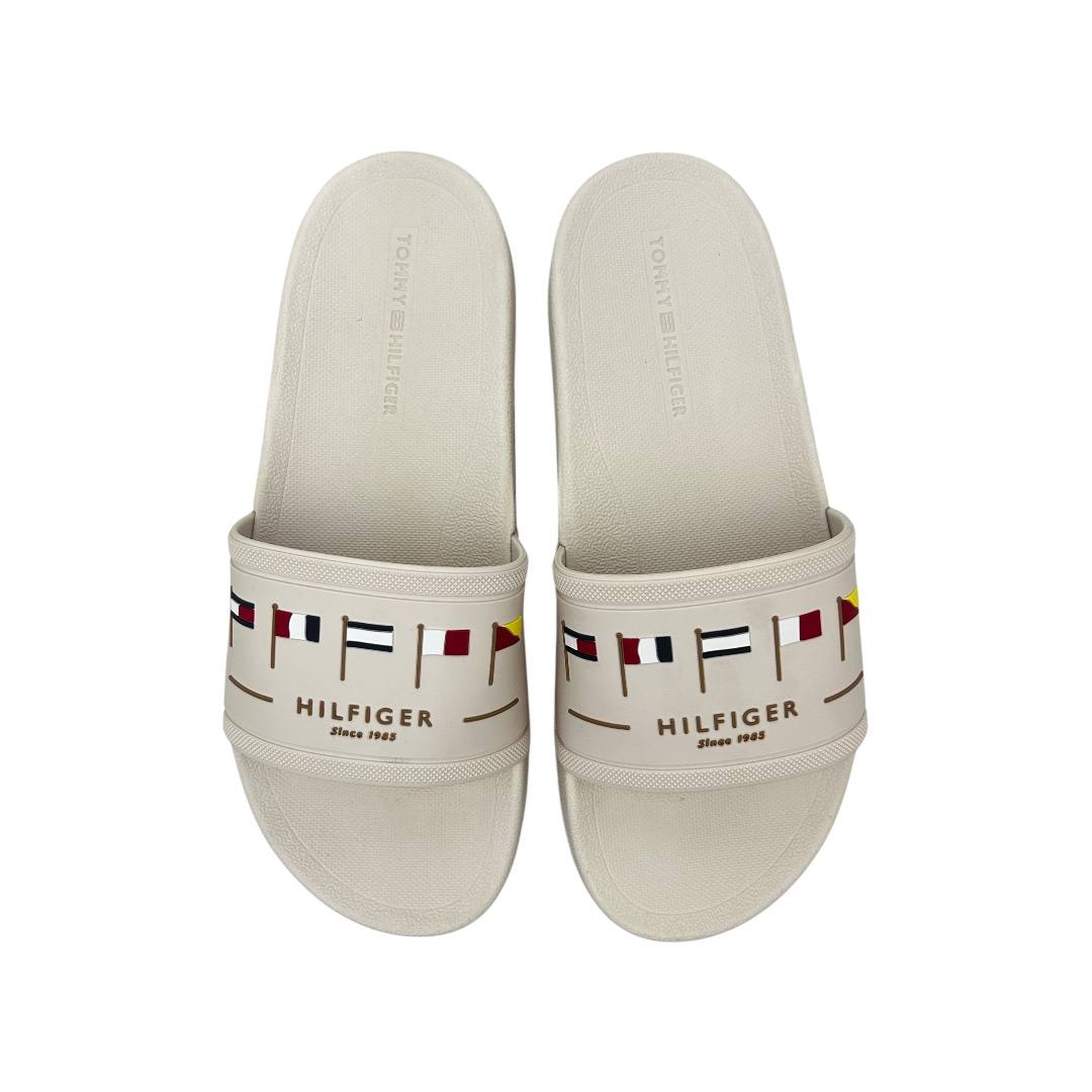 Foto 4 | Chancla Sandalia Tommy Hilfiger Color Beige De Descanso Para Hombre - Original