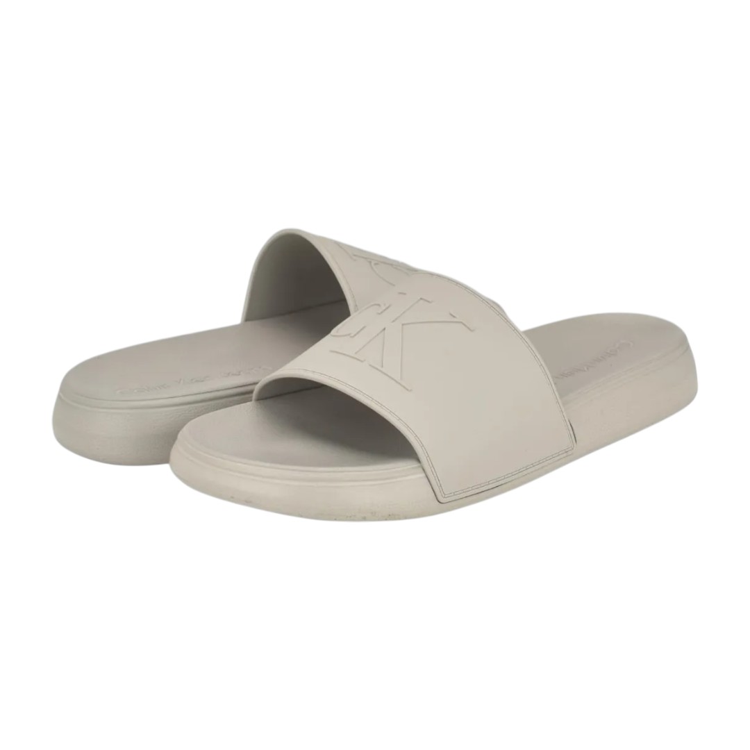 Foto 2 | Chanclas Calvin Klein Sandalias Gris Comodos De Hombre - Original