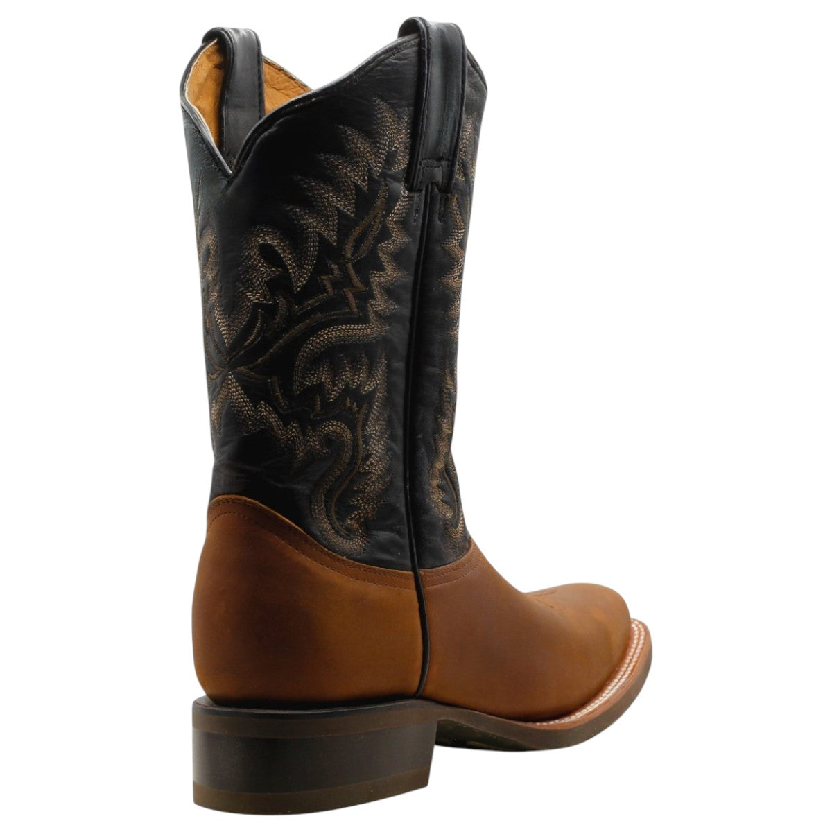 Foto 3 | Botas Western Exterior Piel Color Café Para Hombre De Rbcollection
