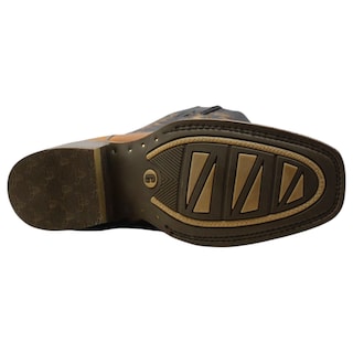 Foto 4 | Botas Western Exterior Piel Color Café Para Hombre De Rbcollection