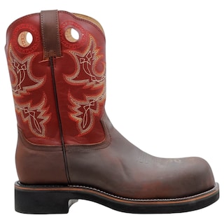 Foto 2 | Botas Western Exterior Piel Color Café Para Hombre De Rbcollection