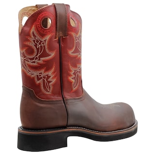 Foto 3 | Botas Western Exterior Piel Color Café Para Hombre De Rbcollection