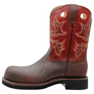 Foto 4 | Botas Western Exterior Piel Color Café Para Hombre De Rbcollection