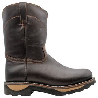 Foto 2 | Botas Western Exterior Piel Color Café Para Hombre De Rbcollection