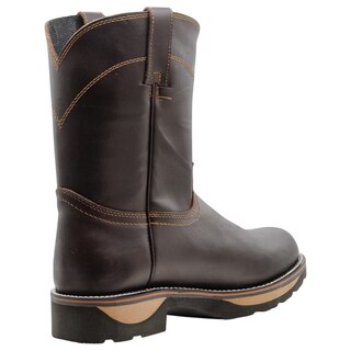 Foto 3 | Botas Western Exterior Piel Color Café Para Hombre De Rbcollection