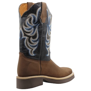 Foto 3 | Botas Western Exterior Piel Color Café Para Hombre De Rbcollection