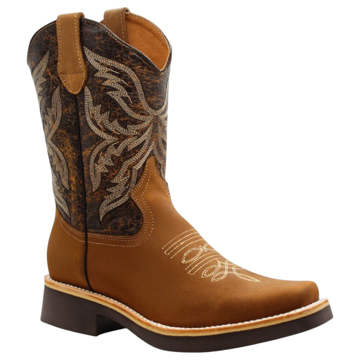Botas Western Exterior Piel Color Café Para Hombre De Rbcollection