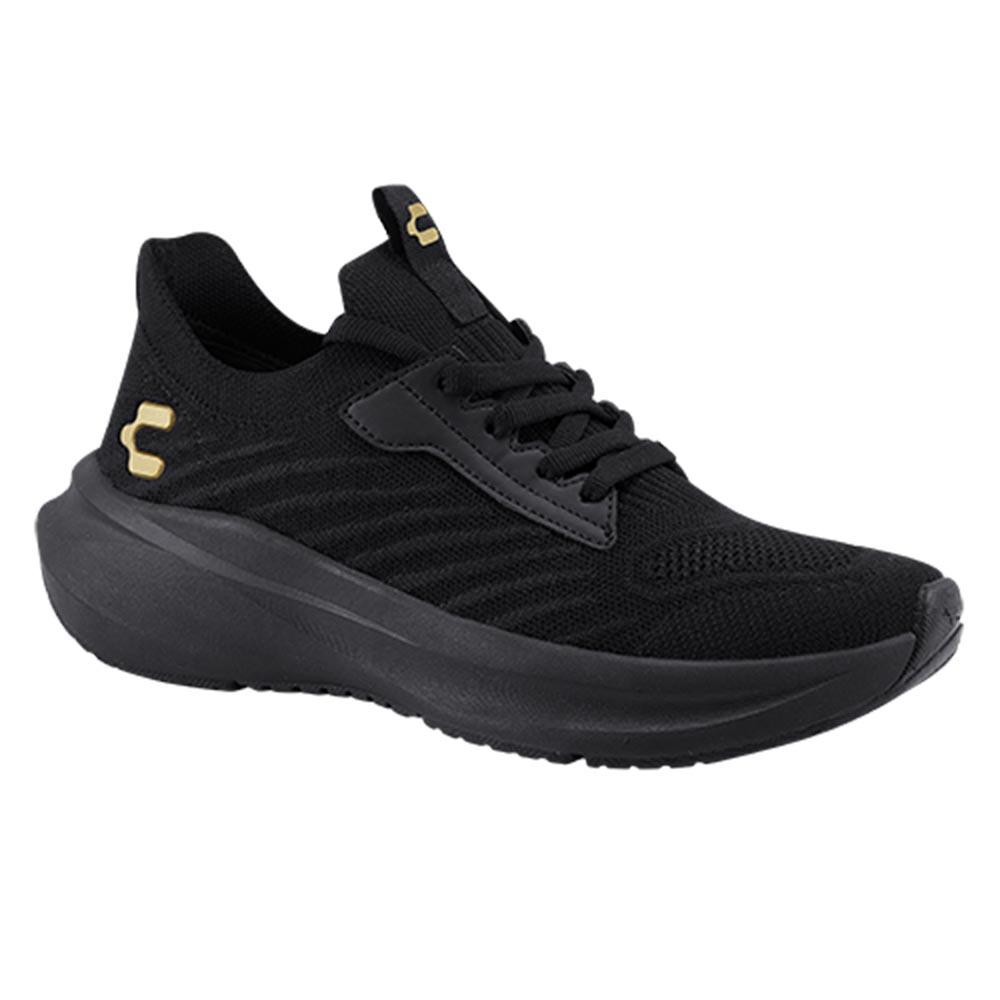 Tenis Mujer Charly Comodos Transpirable Textil Malla Dama Negro