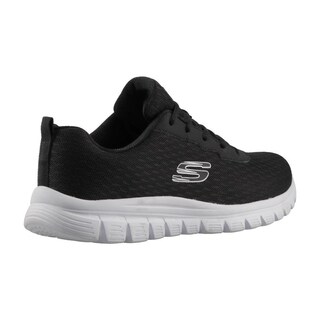 Foto 3 | Tenis Transpirables Skechers Lite Weight Mujer Negro