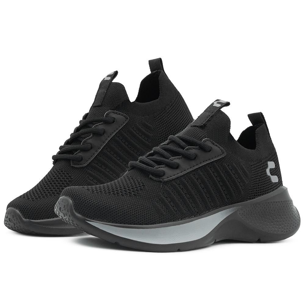 Foto 1 | Tenis Para Caballero Charly Walking Relax Textil Negro 25-29 Negro