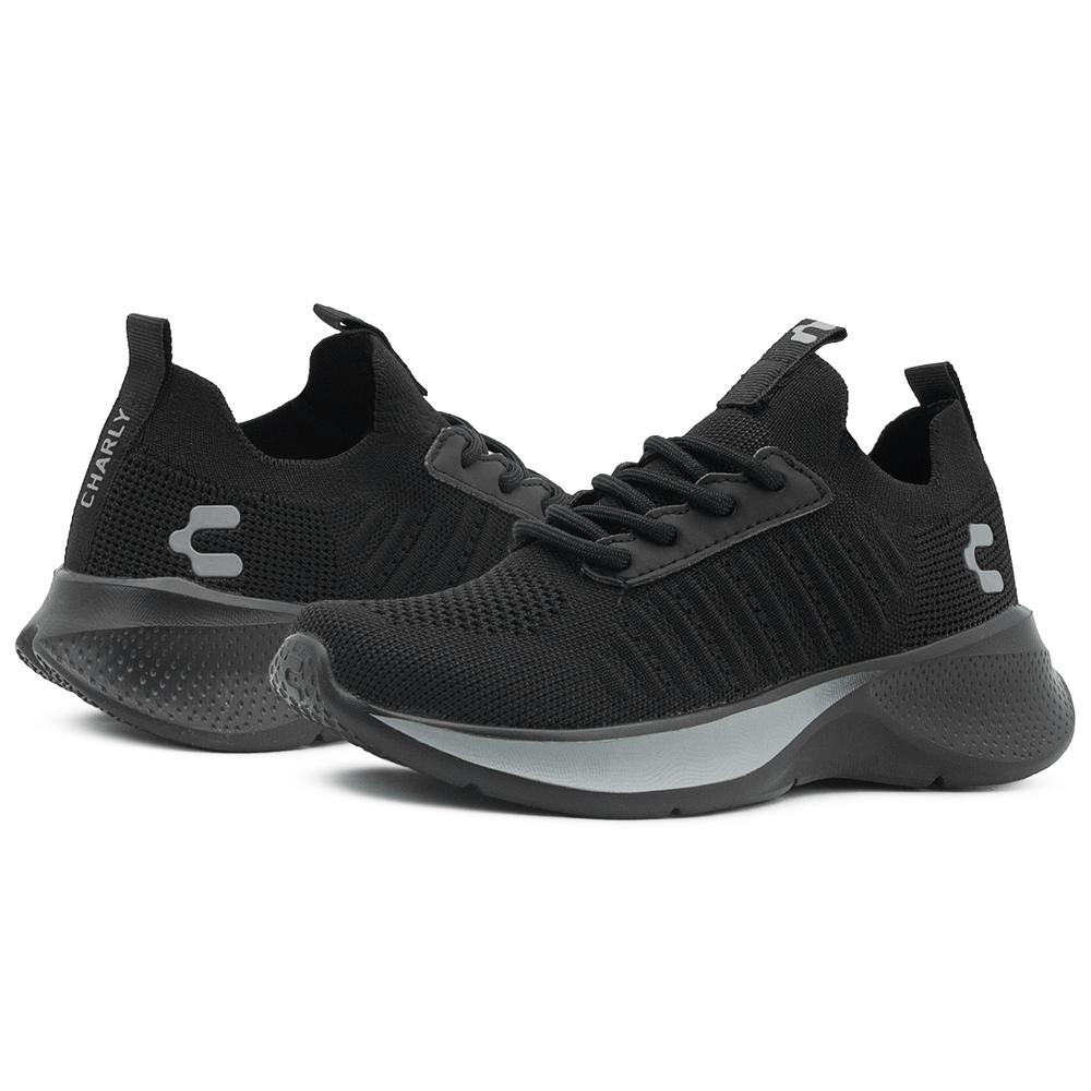 Foto 3 pulgar | Tenis Para Caballero Charly Walking Relax Textil Negro 25-29 Negro