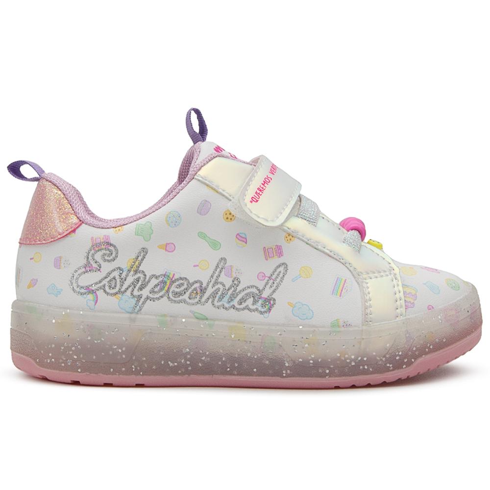 Foto 5 | Tenis Choclo Dulce Y Eshpeshial Mis Pastelitos Con Ajuste Blanco