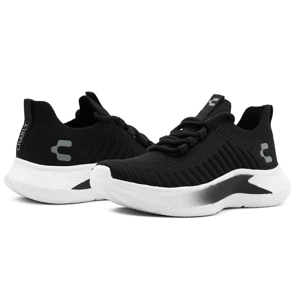 Foto 3 pulgar | Tenis Running Charly Para Caballero Textil Negro Memory Foam Negro