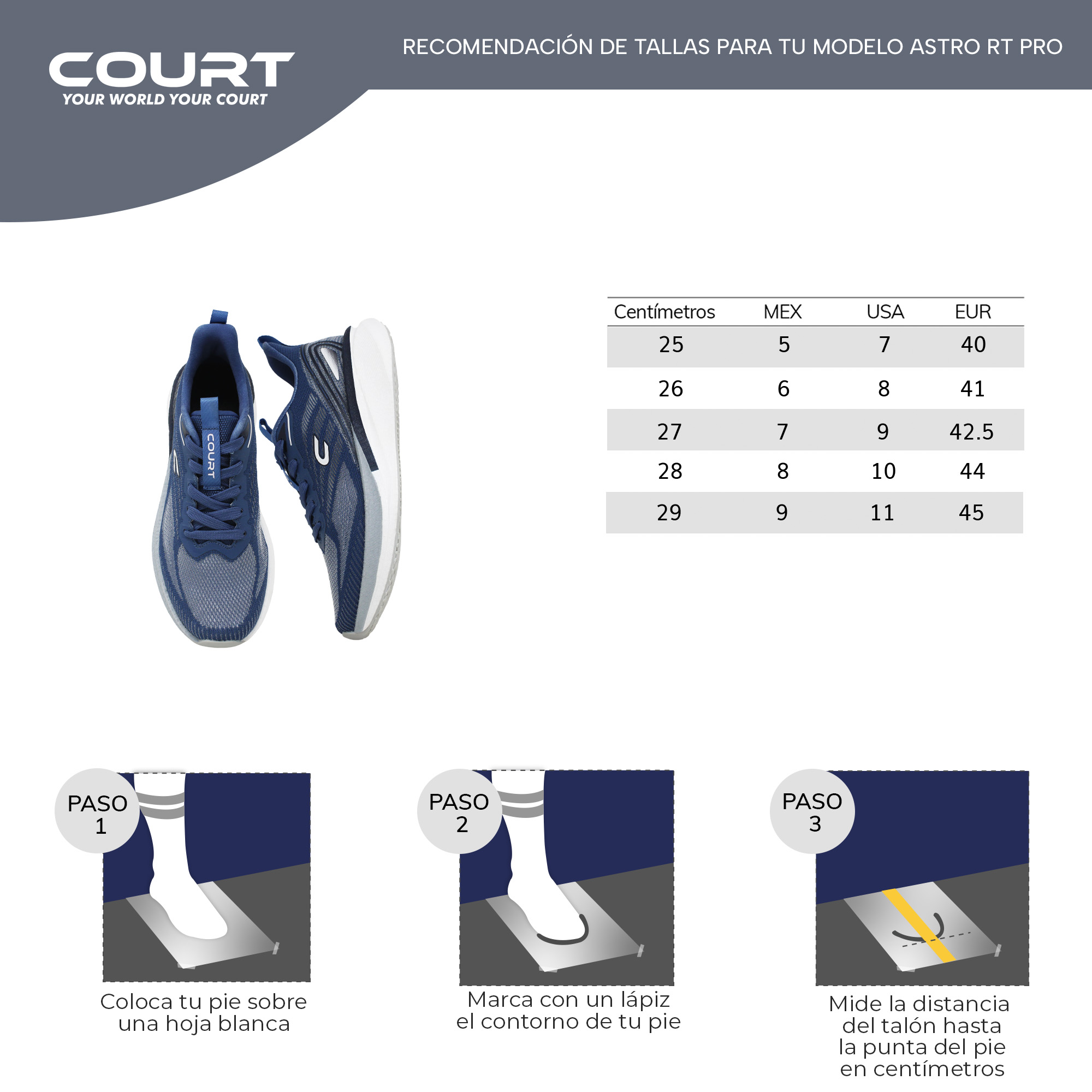Foto 9 pulgar | Court Running | Tenis Para Correr, Amortiguación Con Retorno De Energía, Confort Extremo, Diseño Innovador E