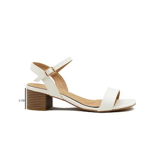 Foto 2 | Sandalia Tacon Bajo Abierta Casual Playa Color Arena Beige