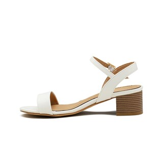 Foto 3 | Sandalia Tacon Bajo Abierta Casual Playa Color Arena Beige