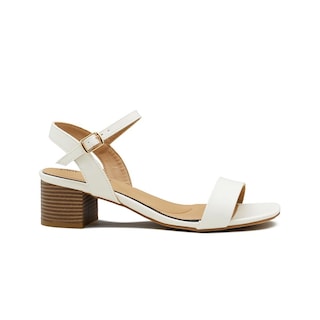 Foto 4 | Sandalia Tacon Bajo Abierta Casual Playa Color Arena Beige