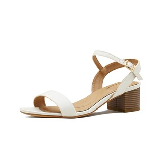 Foto 5 | Sandalia Tacon Bajo Abierta Casual Playa Color Arena Beige